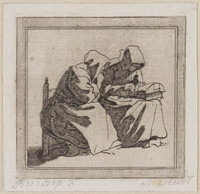 KG 07914
<br/>
Twee vrouwen, één bordurend
<br/>
<em>Marcus, Jacob Ernst (1774-1826)</em>